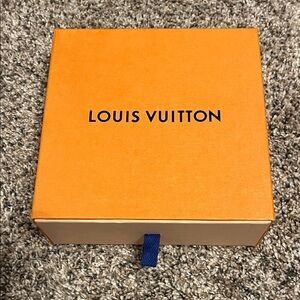 Louis Vuitton Bright Orange Box with Blue Tab